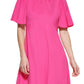 Calvin Klein Women's Flutter Sleeve A Line Dress Pink Size 6