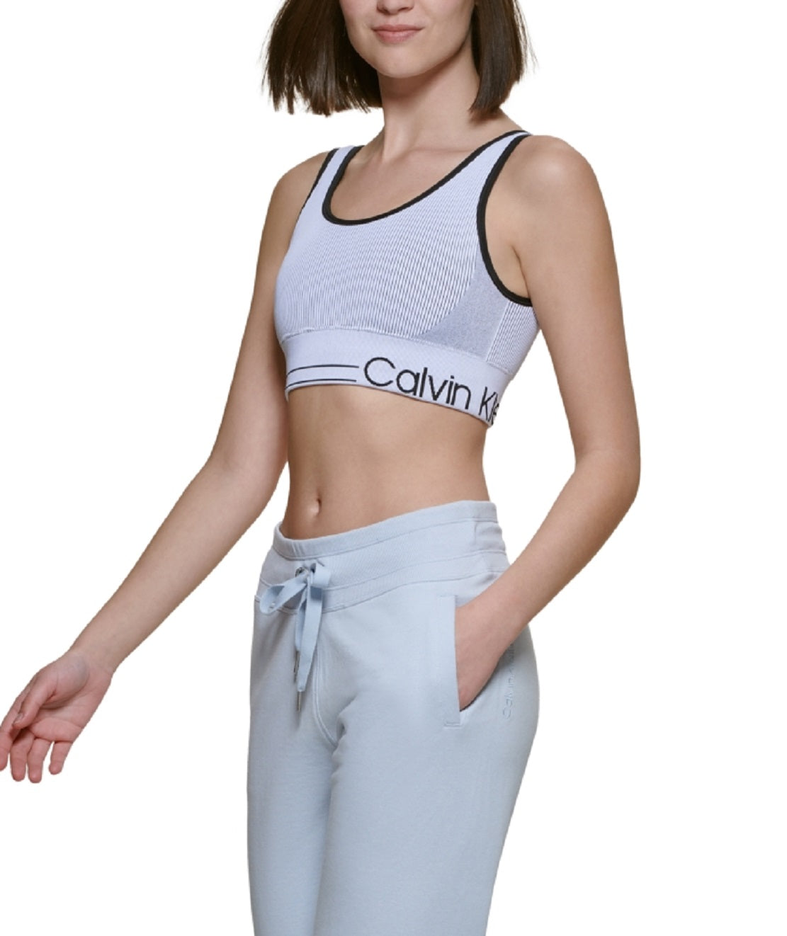 Calvin Klein Women's Cropped Sweatpants Blue Size Medium