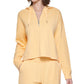 Calvin Klein Women's Half Zip Hoodie Yellow Size XX-Large