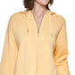 Calvin Klein Women's Half Zip Hoodie Yellow Size XX-Large
