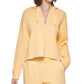 Calvin Klein Women's Half Zip Hoodie Yellow Size XX-Large