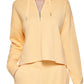 Calvin Klein Women's Half Zip Hoodie Yellow Size X-Small