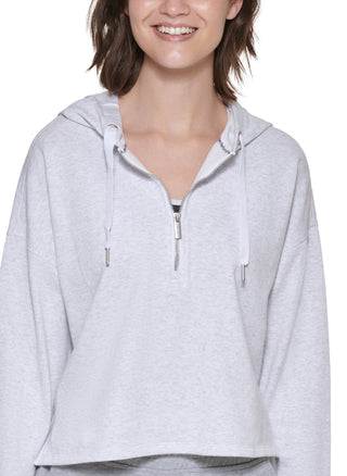 Calvin Klein Women's Half Zip Hoodie White