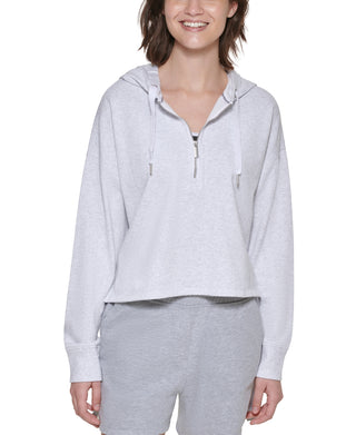 Calvin Klein Women's Half Zip Hoodie White