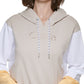 Calvin Klein Women's Colorblocked Hoodie Brown Size X-Small