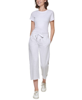 Calvin Klein Women's Cropped Sweatpants White Size X-Large