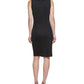 Calvin Klein Women's Ruched Rhinestone Embellished Dress Black Size 4