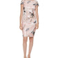 Calvin Klein Women's Sequined Low Back Dress Pink Size 10