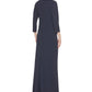 Calvin Klein Women's Embellished Faux Wrap Gown Blue Size 4