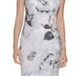 Calvin Klein Women's Embellished One Shoulder Gown Gray Size 4