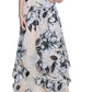 Calvin Klein Women's Metallic Embroidered Floral Print Maxi Dress Brown Size 8