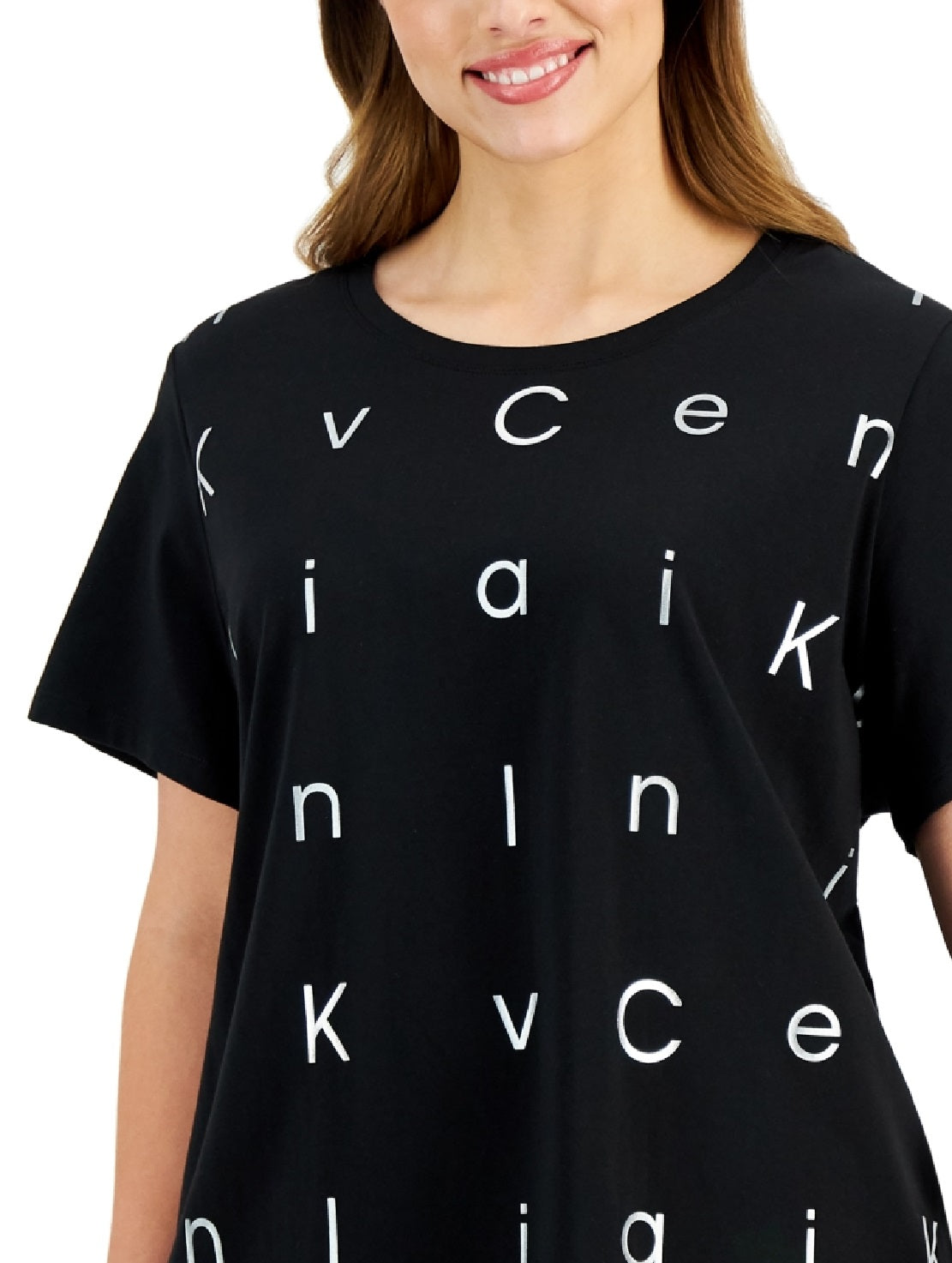 Calvin Klein Women's Logo T Shirt Black Size 3X