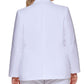 Calvin Klein Women's Plus One Button Blazer White Size 20W