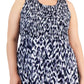 Calvin Klein Women's Smocked Maxi Dress Blue Size 2X