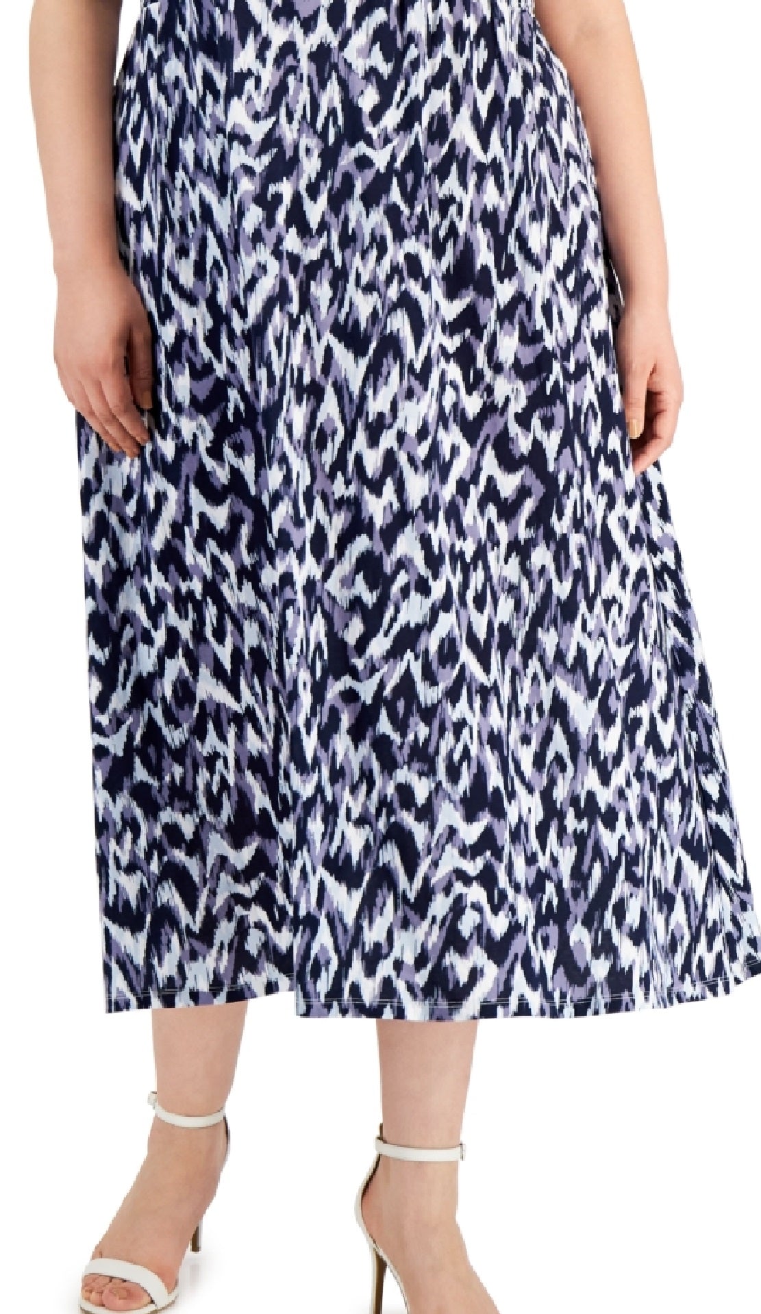 Calvin Klein Women's Smocked Maxi Dress Blue Size 2X