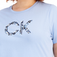Calvin Klein Women's Printed Logo Tee Blue Size 1X