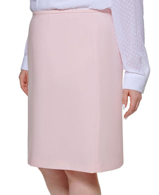 Calvin Klein Women's Lux Pencil Skirt Pink Size 18W