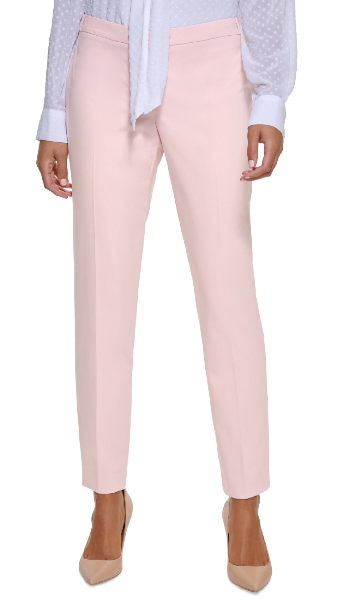 Calvin Klein Women's Lux Highline Pants Pink Size 10 Petite