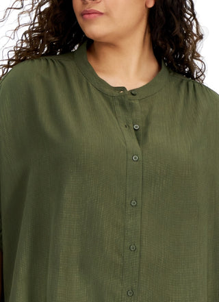 Calvin Klein Women's Button Down Top Green