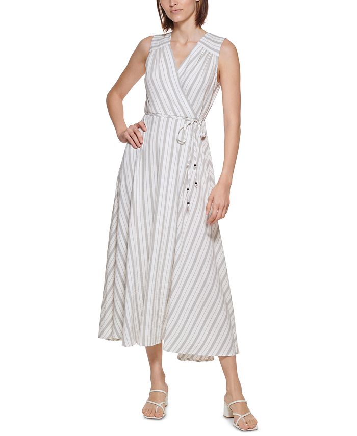 calvin-klein-womens-striped-maxi-dress-white-size-16