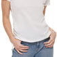 Calvin Klein Women's Cinch Side T-Shirt White Size Small