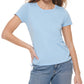 Calvin Klein Women's Cinch Side T-Shirt Blue Size Large