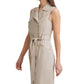 Calvin Klein Women's Sleeveless Moto Dress Brown Size 6 Petite