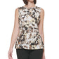 Calvin Klein Women's Pleated Side Top Yellow Size Petite X-Large
