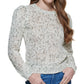 Calvin Klein Women's Speckled Crewneck Sweater Beige