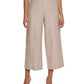 Calvin Klein Women's Plus Linen Cropped Wide-Leg Pants Beige Size 14W