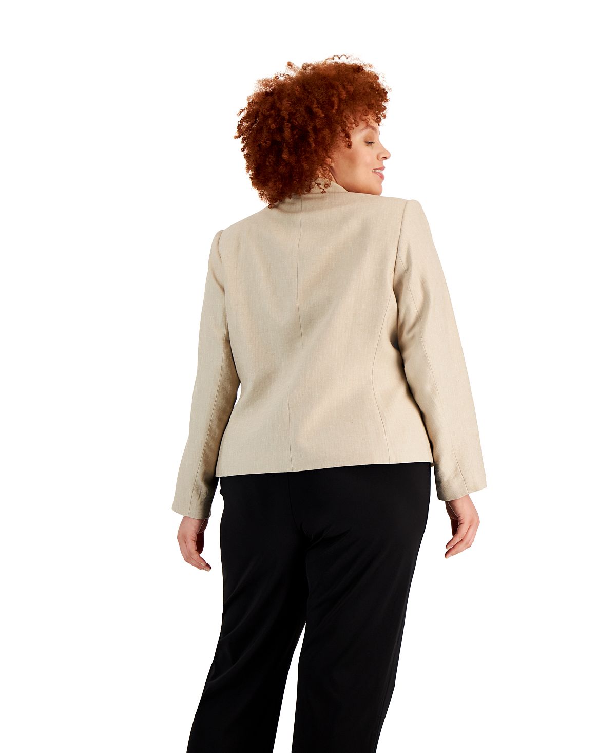 Calvin Klein Women's Open Front Blazer Yellow Size 16W