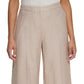 Calvin Klein Women's Linen Cropped Wide Leg Pants Brown Size 14 Petite