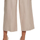 Calvin Klein Women's Linen Cropped Wide Leg Pants Brown Size 14 Petite
