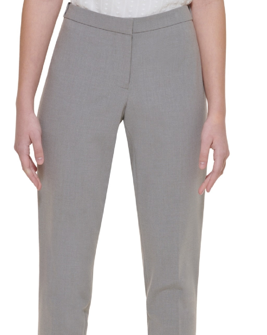 Calvin Klein Women's Highline Slim Leg Ankle Pants Gray Size 4Petite