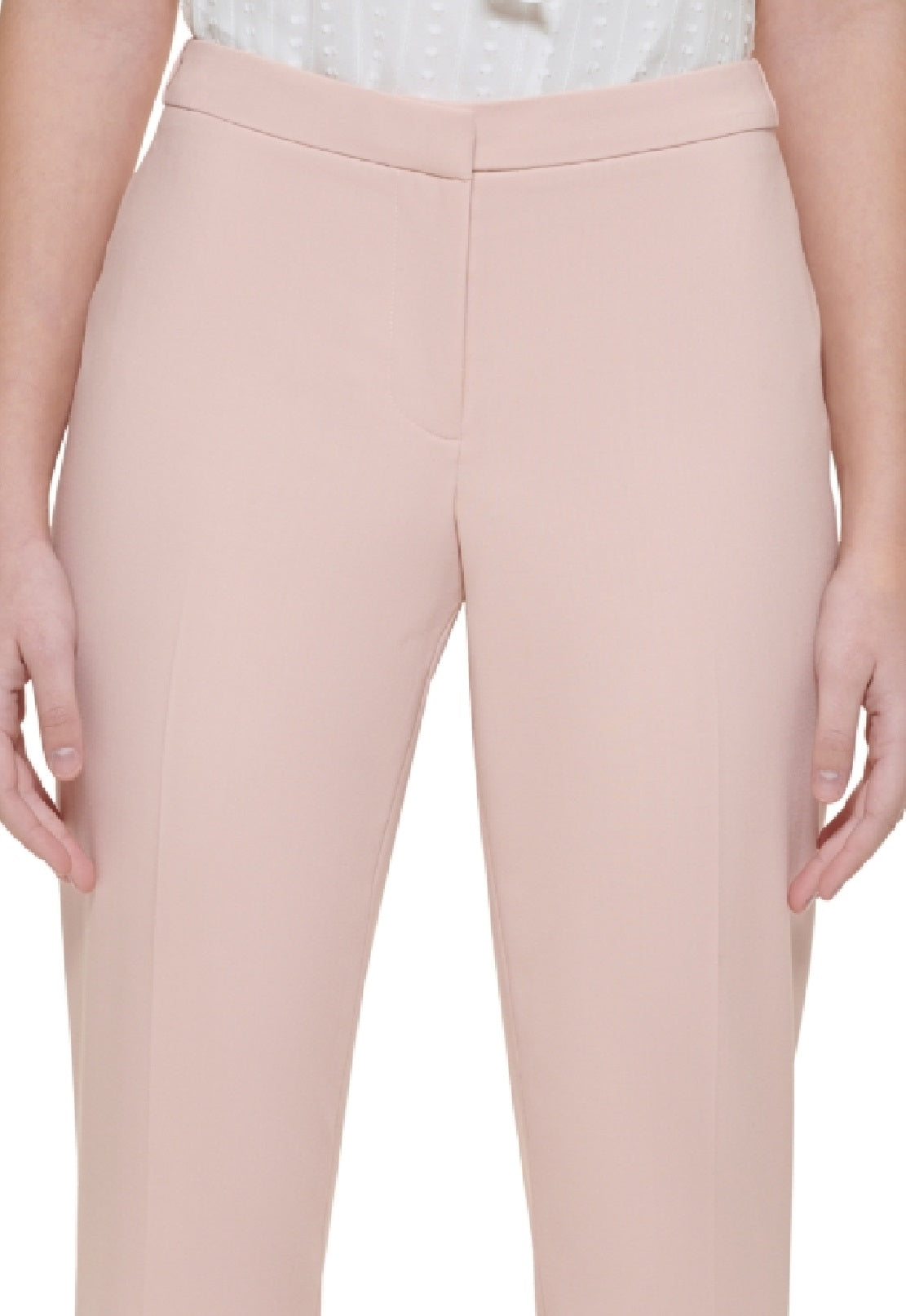 Calvin Klein Women's Highline Slim Leg Ankle Pants Pink Size 12 Petite