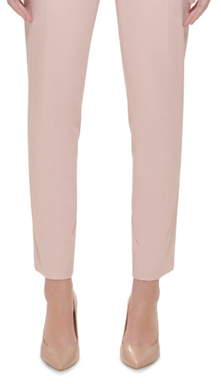 Calvin Klein Women's Highline Slim Leg Ankle Pants Pink Size 12 Petite
