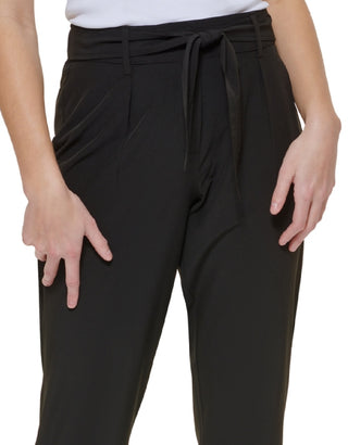 Calvin Klein Women's Tie Waist Pant Black Size Large