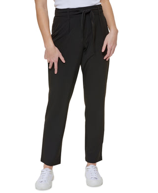 Calvin Klein Women's Tie Waist Pant Black Size Large