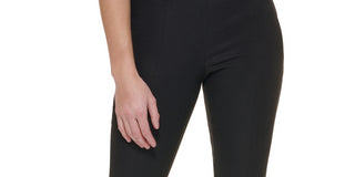 Calvin Klein Women's Seam Front Pull On Pant Black Size Large
