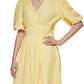 Calvin Klein Women's Smocked Waist Gauze Dress Yellow Size 16