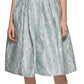 Calvin Klein Women's Jacquard Pleated Fit & Flare Dress Blue Size 10