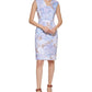 Calvin Klein Women's Floral V Neck Sheath Dress Blue Size 16
