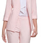 Calvin Klein Women's 3/4 Sleeve Open Front Blazer Pink Size 6Petite
