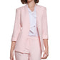 Calvin Klein Women's 3/4 Sleeve Open Front Blazer Pink Size 4Petite