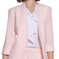Calvin Klein Women's 3/4 Sleeve Open Front Blazer Pink Size 4Petite