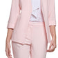 Calvin Klein Women's 3/4 Sleeve Open Front Blazer Pink Size 4Petite