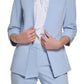 Calvin Klein Women's 3/4 Sleeve Open Front Blazer Blue Size 12Petite