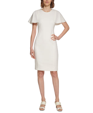 Calvin Klein Women's Business Midi Sheath Dress White Size 4