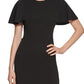 Calvin Klein Women's Capelet Sheath Dress Black Size 6