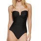 Calvin Klein Women's Molded Split Cup Tummy Control One Piece Swimsuit Black Size 12
